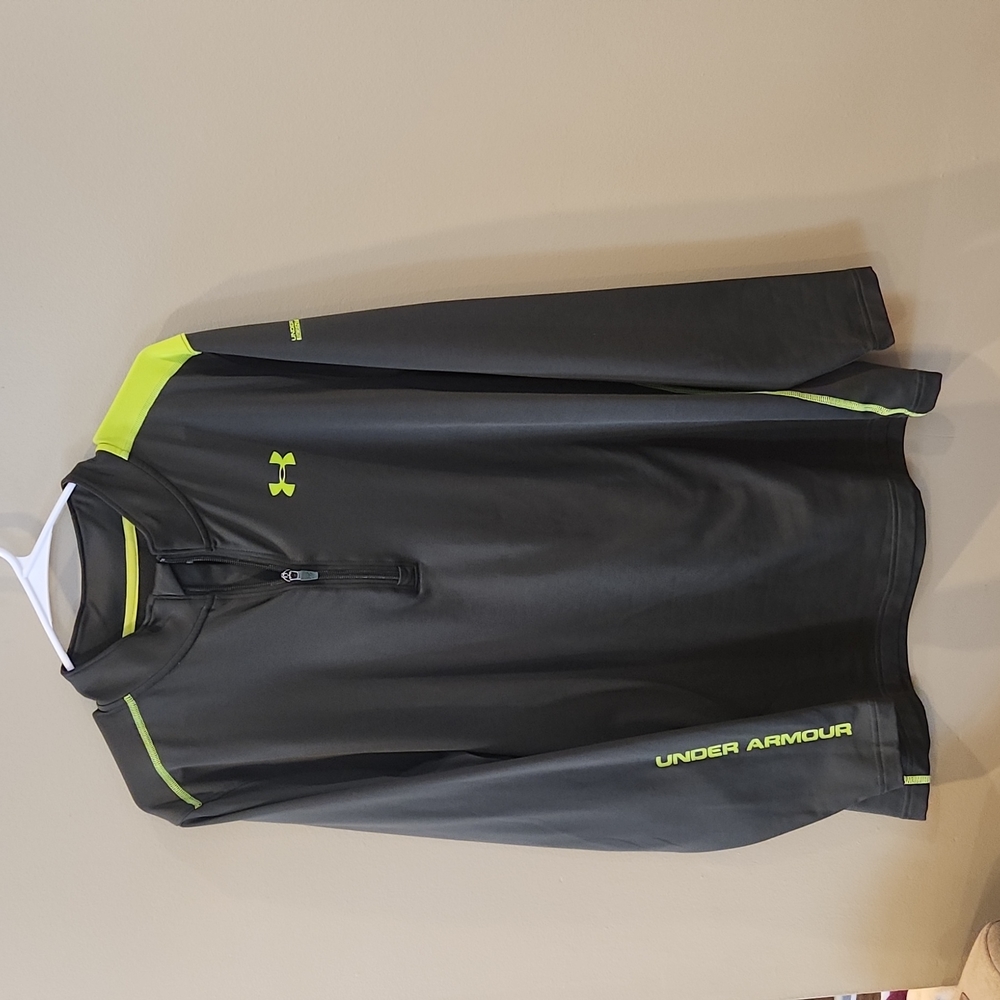 Men's Under Armour Performance Longsleeve with Chest Zipper Hunter Green Size XL